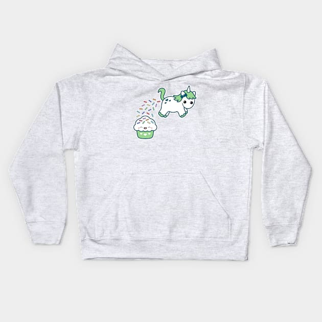 Cute Pooping Unicorn Kids Hoodie by sugarhai